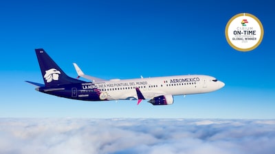 Aeroméxico es la aerolínea más puntual del mundo por segundo año consecutivo, según el reporte de Cirium Aeroméxico es la aerolínea más puntual del mundo por segundo año consecutivo, según el reporte de Cirium