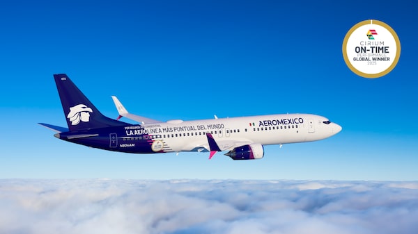 Aeroméxico es la aerolínea más puntual del mundo por segundo año consecutivo, según el reporte de Cirium Aeroméxico es la aerolínea más puntual del mundo por segundo año consecutivo, según el reporte de Cirium