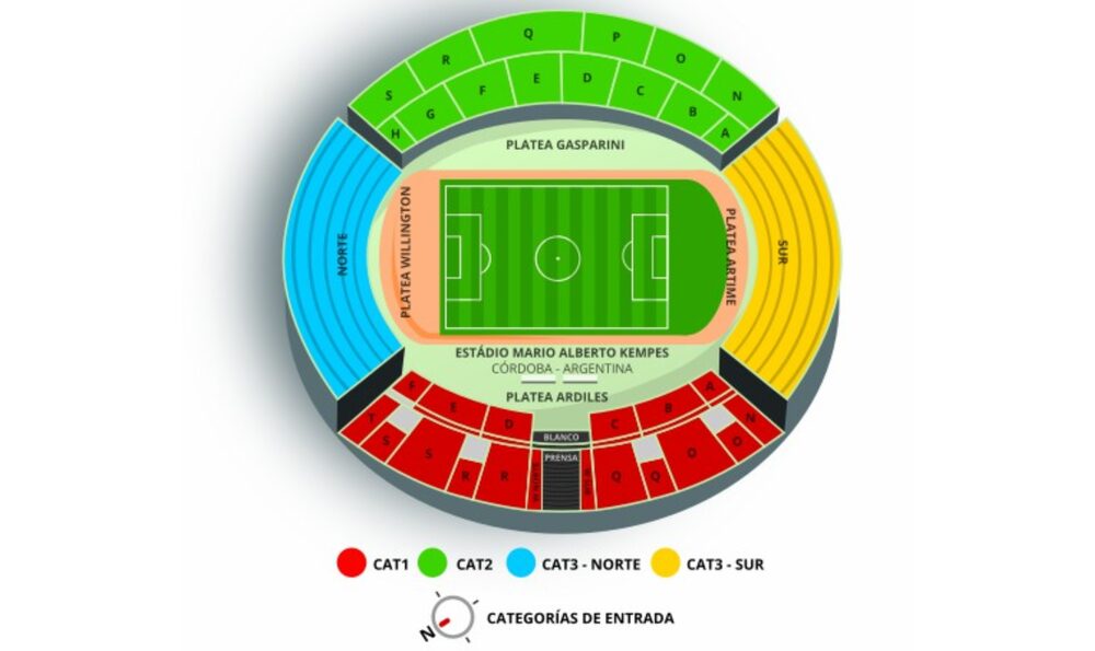 La organización dispuso dos tribunas (norte y sur) para las hinchadas de Sao Paulo e Independiente del Valle. La organización dispuso dos tribunas (norte y sur) para las hinchadas de Sao Paulo e Independiente del Valle.