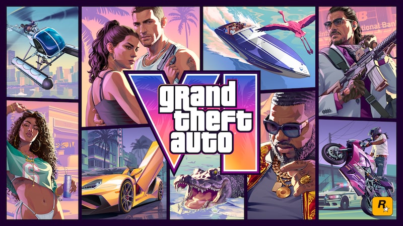 La portada oficial de Grand Theft Auto VI, publicada por Rockstar Games junto con el anuncio de que las preventas del esperado videojuego comenzarán el 25 de junio. La portada oficial de Grand Theft Auto VI, publicada por Rockstar Games junto con el anuncio de que las preventas del esperado videojuego comenzarán el 25 de junio.