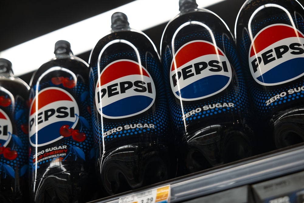 Bottles of Pepsi on a shelf in a supermarket in Latham, New York, US, on Friday, Feb. 2, 2024. PepsiCo Inc. is scheduled to release earnings figures on February 9. Photographer: Angus Mordant/Bloomberg Bottles of Pepsi on a shelf in a supermarket in Latham, New York, US, on Friday, Feb. 2, 2024. PepsiCo Inc. is scheduled to release earnings figures on February 9. Photographer: Angus Mordant/Bloomberg