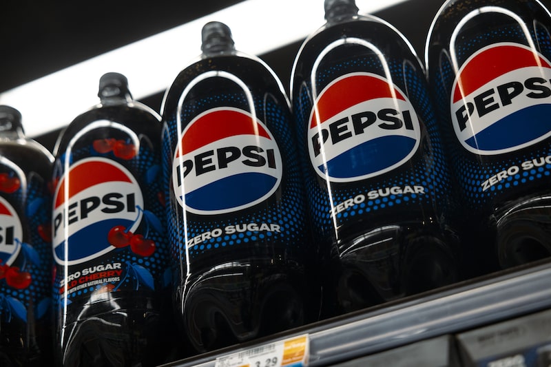 Bottles of Pepsi on a shelf in a supermarket in Latham, New York, US, on Friday, Feb. 2, 2024. PepsiCo Inc. is scheduled to release earnings figures on February 9. Photographer: Angus Mordant/Bloomberg Bottles of Pepsi on a shelf in a supermarket in Latham, New York, US, on Friday, Feb. 2, 2024. PepsiCo Inc. is scheduled to release earnings figures on February 9. Photographer: Angus Mordant/Bloomberg