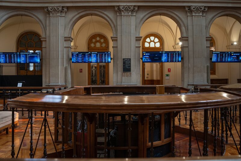 Inside Madrid Stock Exchange And Financial District Inside Madrid Stock Exchange And Financial District