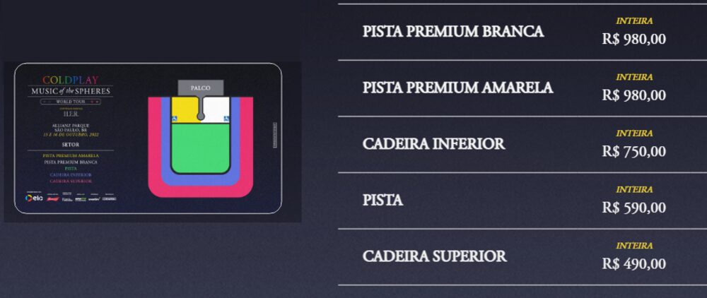 Entradas para ver a Coldplay en San Pablo Entradas para ver a Coldplay en San Pablo