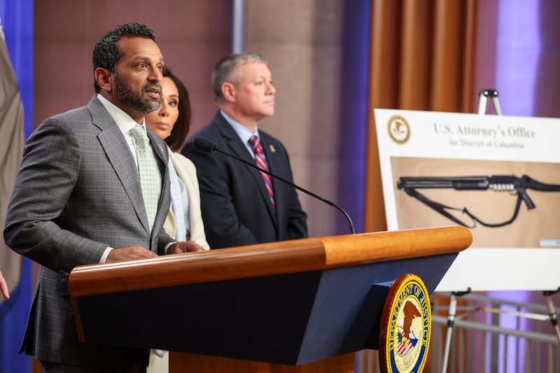 FBI Director Kash Patel during a news conference at the Department of Justice on April 27. FBI Director Kash Patel during a news conference at the Department of Justice on April 27.