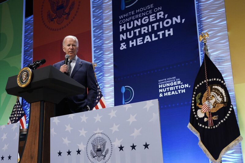 El presidente Joe Biden participó en una conferencia sobre el hambre. El presidente Joe Biden participó en una conferencia sobre el hambre.
