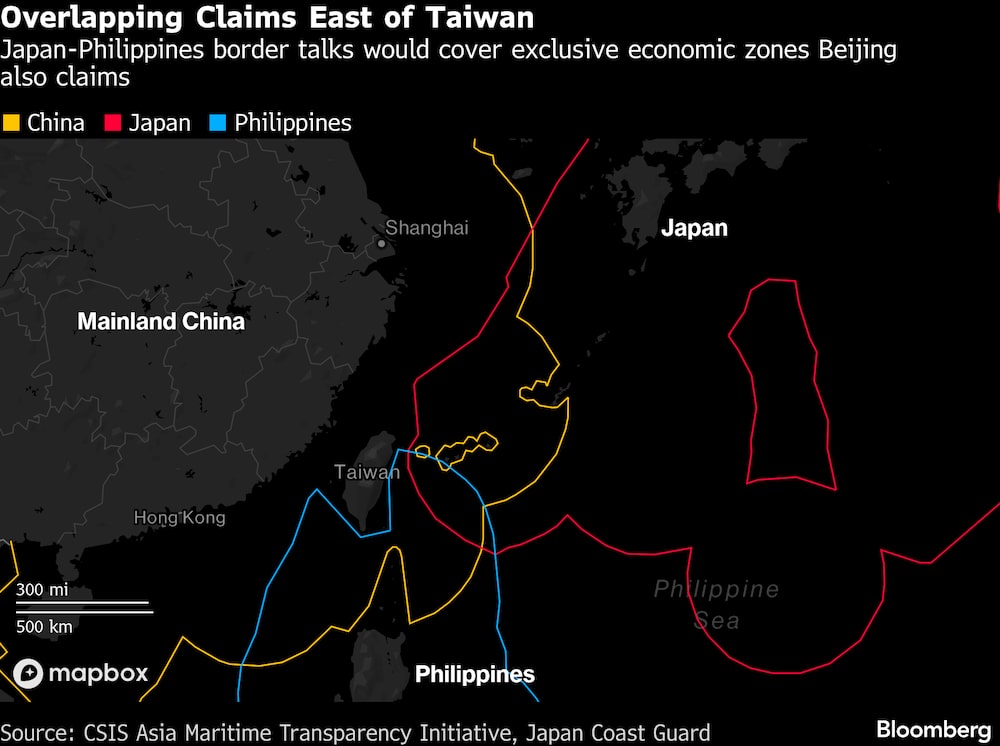 Reclamaciones superpuestas al este de Taiwán. Reclamaciones superpuestas al este de Taiwán.