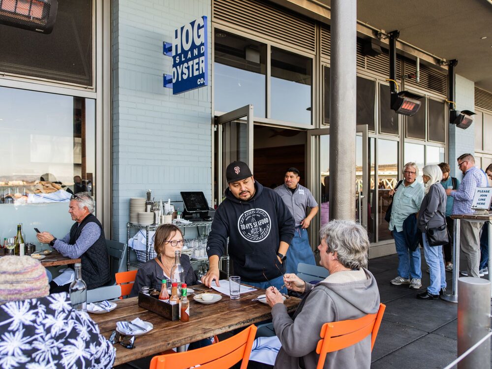 Hog Island Oyster Co. at the Ferry Terminal is a great outdoor dining option for the (still) Covid-wary. Hog Island Oyster Co. at the Ferry Terminal is a great outdoor dining option for the (still) Covid-wary.