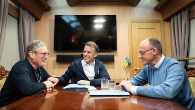 Líderes de Francia, Alemania y el Reino Unido se reunirán con Zelenskiy el lunes Líderes de Francia, Alemania y el Reino Unido se reunirán con Zelenskiy el lunes