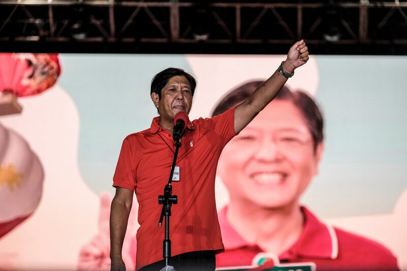 Ferdinand "BongBong" Marcos Jr. durante un acto de campaña Ferdinand "BongBong" Marcos Jr. durante un acto de campaña