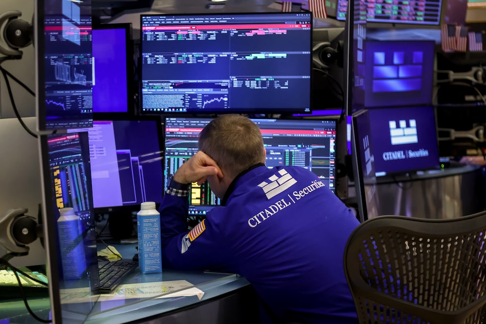 Traders On The Floor Of The New York Stock Exchange As Fed Chair Powell Holds New Conference Traders On The Floor Of The New York Stock Exchange As Fed Chair Powell Holds New Conference