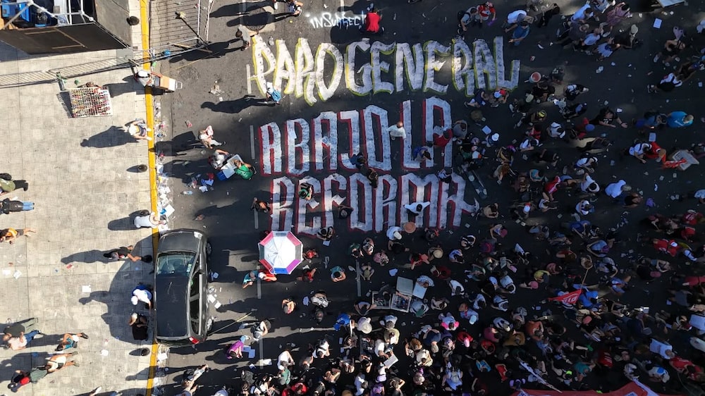 Protestas contra la reforma laboral, en Buenos Aires, Argentina, el 18 de diciembre de 2025. Protestas contra la reforma laboral, en Buenos Aires, Argentina, el 18 de diciembre de 2025.