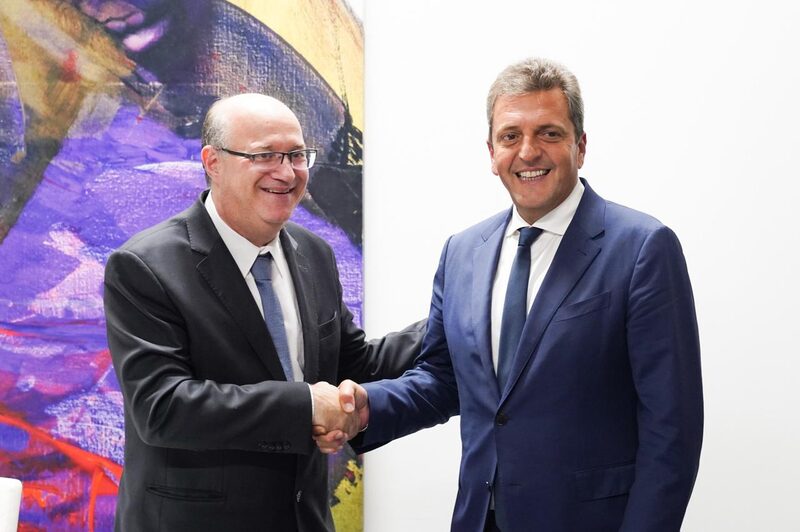 Ilan Goldfajn, president of the Inter-American Development Bank, and Argentina's Economy Minister Sergio Massa. Source: Argentine economy ministry. Ilan Goldfajn, president of the Inter-American Development Bank, and Argentina's Economy Minister Sergio Massa. Source: Argentine economy ministry.