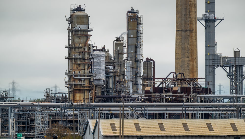 The Stanlow refinery, an oil refinery owned by Essar Energy, in Ellesmere Port, UK, on Monday, Oct. 12, 2026. Oil rose as Ukraine cast doubt on an energy ceasefire touted by US President Donald Trump, while in the Middle East, Saudi Arabia suffered its deadliest strikes since the Iran war began. Photographer: Anthony Devlin/Bloomberg The Stanlow refinery, an oil refinery owned by Essar Energy, in Ellesmere Port, UK, on Monday, Oct. 12, 2026. Oil rose as Ukraine cast doubt on an energy ceasefire touted by US President Donald Trump, while in the Middle East, Saudi Arabia suffered its deadliest strikes since the Iran war began. Photographer: Anthony Devlin/Bloomberg
