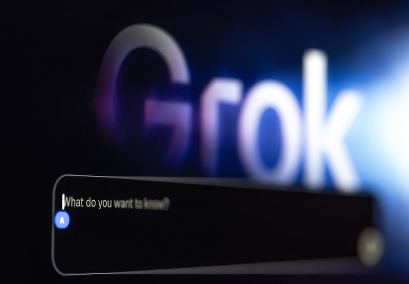 La ventana de chat del chatbot Grok. Fotógrafo: Andrey Rudakov/Bloomberg La ventana de chat del chatbot Grok. Fotógrafo: Andrey Rudakov/Bloomberg