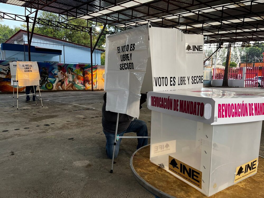 El INE reportó que hasta las 11:43 horas del domingo 10 de abril se habían instalado 98,29% de las casillas a nivel nacional. (Cortesía: INE) El INE reportó que hasta las 11:43 horas del domingo 10 de abril se habían instalado 98,29% de las casillas a nivel nacional. (Cortesía: INE)