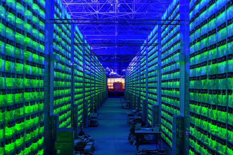 Un servidor donde se hace minería de criptomonedas en CryptoUniverse en Nadvoitsy, Rusia. Un servidor donde se hace minería de criptomonedas en CryptoUniverse en Nadvoitsy, Rusia.