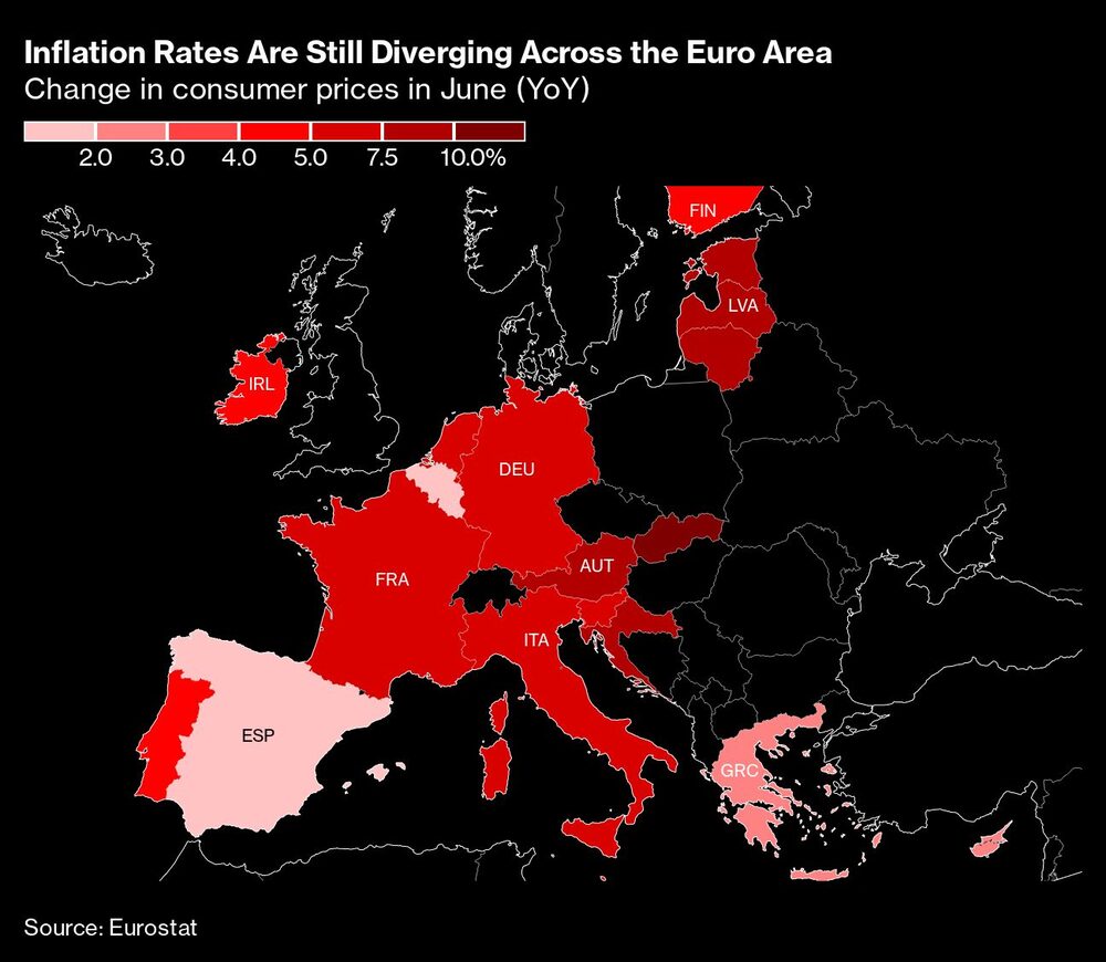 Las tasas de inflación siguen siendo dispares en la zona euro Las tasas de inflación siguen siendo dispares en la zona euro