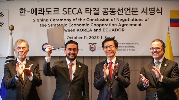 Ecuador “prefirmó” con Corea del Sur el acuerdo comercial “más amplio” del país Ecuador “prefirmó” con Corea del Sur el acuerdo comercial “más amplio” del país