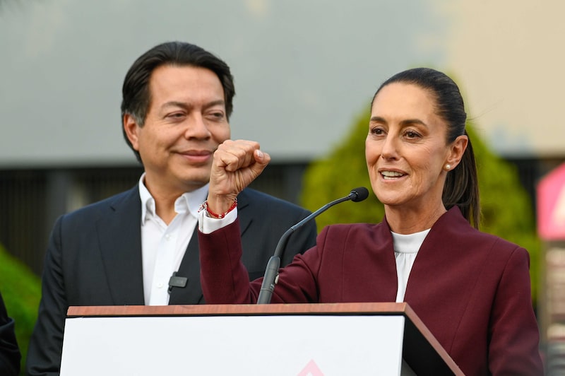 Claudia Sheinbaum arriba al primer debate presidencial en el Instituto Nacional Electoral el 7 de abril Claudia Sheinbaum arriba al primer debate presidencial en el Instituto Nacional Electoral el 7 de abril