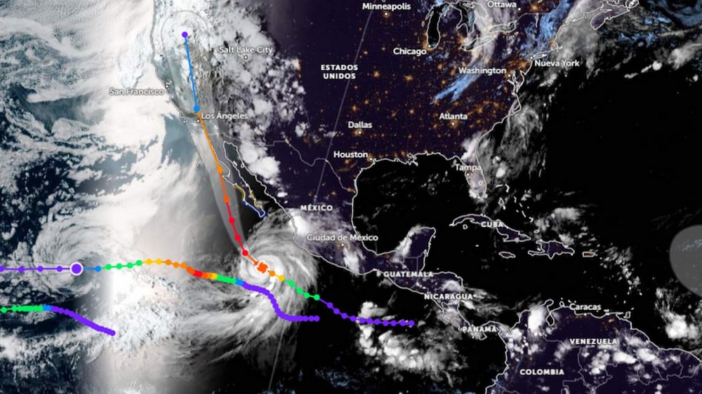 Avance del Huracán Hilary en el Océano Pacífico. (Cortesía: Zoom Earth) Avance del Huracán Hilary en el Océano Pacífico. (Cortesía: Zoom Earth)