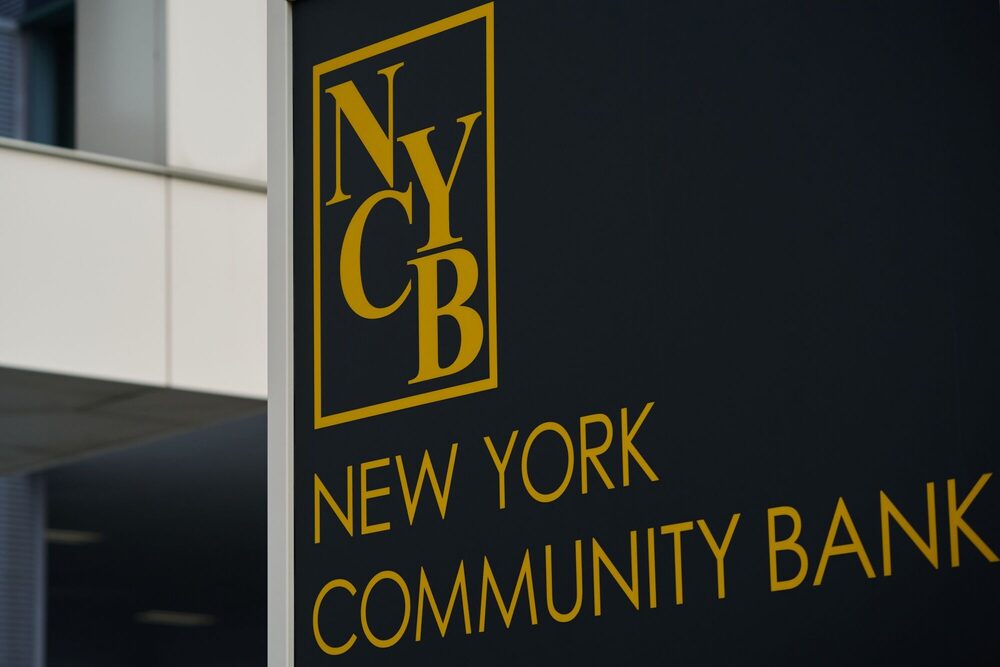 Sede do New York Community Bank (NYCB) em Nova York, nos EUA Sede do New York Community Bank (NYCB) em Nova York, nos EUA