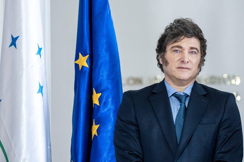 Milei direcionou seguidores a um site que pretendia arrecadar dinheiro para pequenas empresas na Argentina usando o token de criptografia (Foto: Mauricio Zina/Bloomberg) Milei direcionou seguidores a um site que pretendia arrecadar dinheiro para pequenas empresas na Argentina usando o token de criptografia (Foto: Mauricio Zina/Bloomberg)