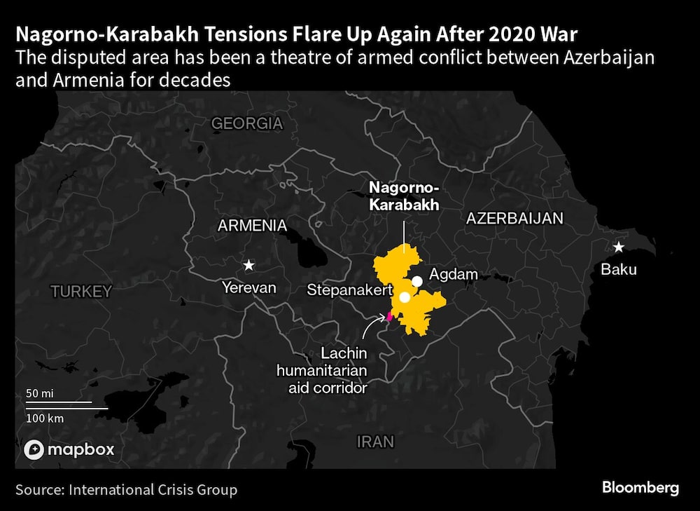 El área en disputa ha sido un escenario de conflicto entre Armenia y Azerbaiyán durante décadas El área en disputa ha sido un escenario de conflicto entre Armenia y Azerbaiyán durante décadas