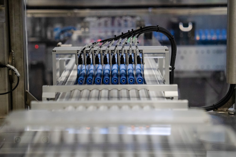 A production line of Wegovy injection pens at the Novo Nordisk A/S pharmaceutical manufacturing facility in Hillerod, Denmark. A production line of Wegovy injection pens at the Novo Nordisk A/S pharmaceutical manufacturing facility in Hillerod, Denmark.