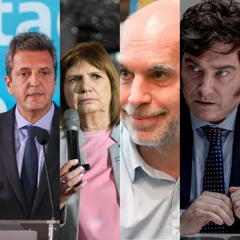 Sergio Massa, Patricia Bullrich, Horacio Rodríguez Larreta y Javier Milei Sergio Massa, Patricia Bullrich, Horacio Rodríguez Larreta y Javier Milei
