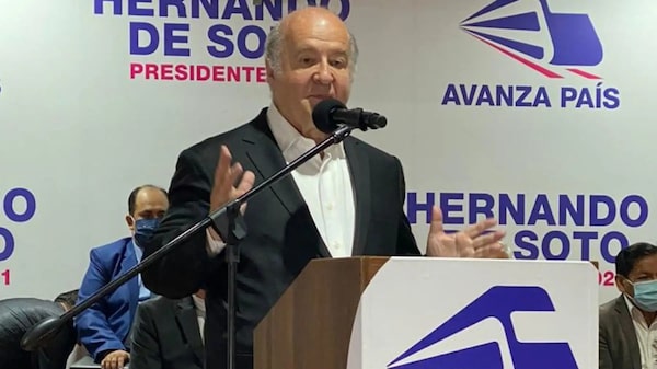 Sorpresa en Perú: los motivos por los que Hernando de Soto no será el primer ministro Sorpresa en Perú: los motivos por los que Hernando de Soto no será el primer ministro