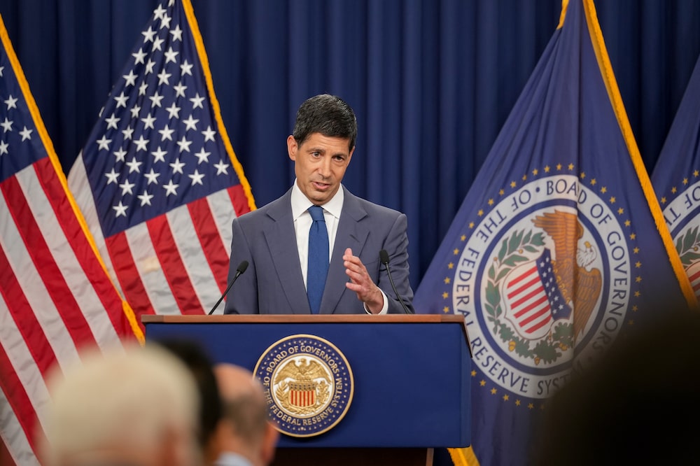 Kevin Warsh, chairman of the US Federal Reserve, during a news conference following a Federal Open Market Committee (FOMC) meeting in Washington, DC, US, on Wednesday, July 29, 2026. Federal Reserve officials left interest rates unchanged, but a fractured vote signaled growing conviction among some policymakers that higher rates are needed to curb resurgent inflation. Photographer: Al Drago/Bloomberg Kevin Warsh, chairman of the US Federal Reserve, during a news conference following a Federal Open Market Committee (FOMC) meeting in Washington, DC, US, on Wednesday, July 29, 2026. Federal Reserve officials left interest rates unchanged, but a fractured vote signaled growing conviction among some policymakers that higher rates are needed to curb resurgent inflation. Photographer: Al Drago/Bloomberg