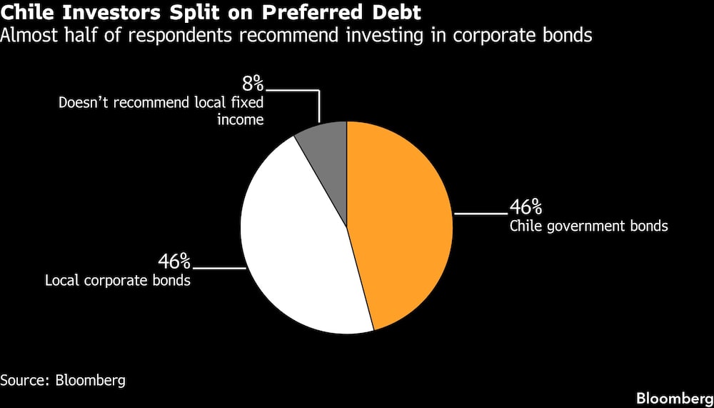 Chile Investors Split on Preferred Debt | Almost half of respondents recommend investing in corporate bonds Chile Investors Split on Preferred Debt | Almost half of respondents recommend investing in corporate bonds