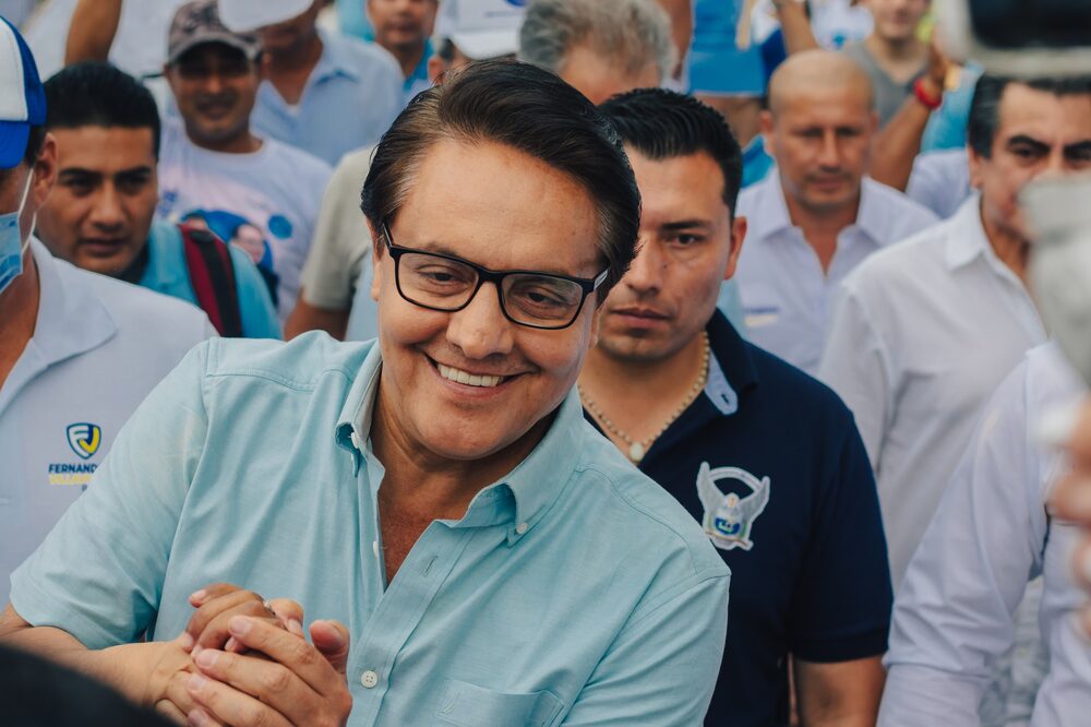 El candidato en un evento en la ciudad de Esmeraldas, el 26 de julio de 2023. El candidato en un evento en la ciudad de Esmeraldas, el 26 de julio de 2023.
