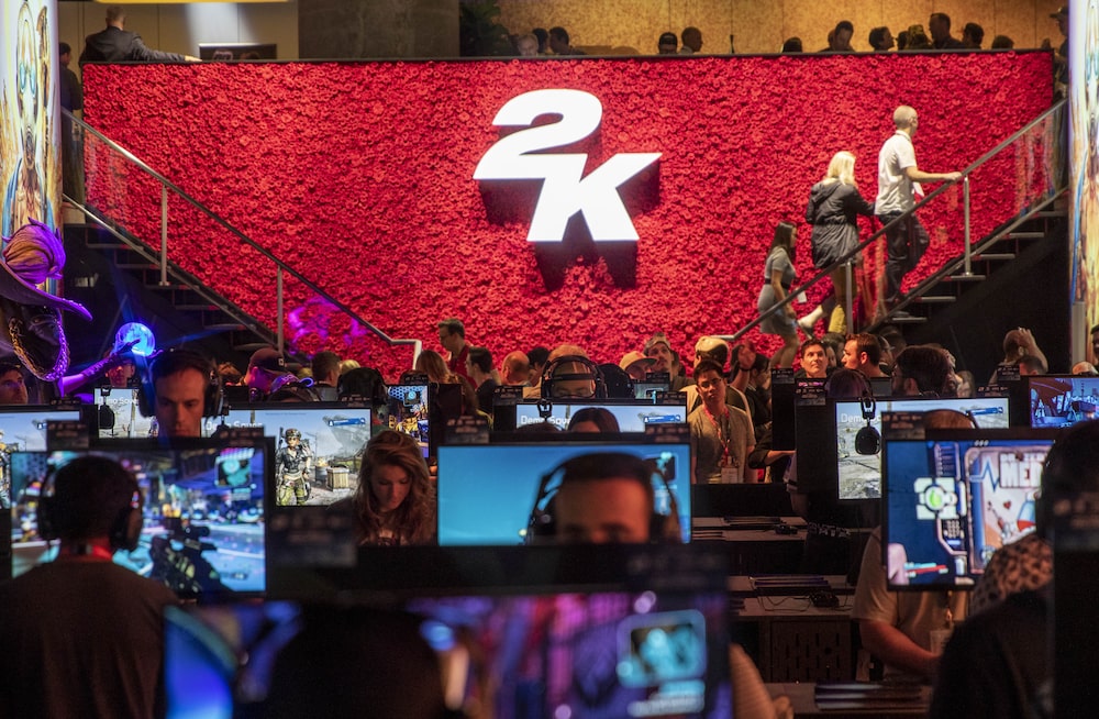 Attendees play a demo of Borderlands 3 from Take-Two Interactive Software Inc.'s 2K Games during the E3 Electronic Entertainment Expo in Los Angeles, California, U.S., on Tuesday, June 11, 2019. For three days, leading-edge companies, groundbreaking new technologies and never-before-seen products are showcased at E3. Photographer: Patrick T. Fallon/Bloomberg Attendees play a demo of Borderlands 3 from Take-Two Interactive Software Inc.'s 2K Games during the E3 Electronic Entertainment Expo in Los Angeles, California, U.S., on Tuesday, June 11, 2019. For three days, leading-edge companies, groundbreaking new technologies and never-before-seen products are showcased at E3. Photographer: Patrick T. Fallon/Bloomberg