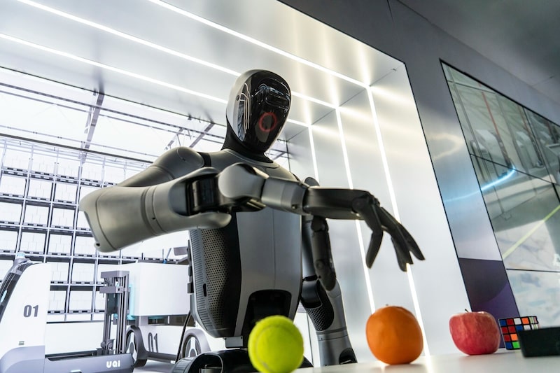 Un robot humanoide Walker S2 muestra sus capacidades en la sede de UBTech Robotics Corp. en Shenzhen (China), el jueves 16 de abril de 2026. Un robot humanoide Walker S2 muestra sus capacidades en la sede de UBTech Robotics Corp. en Shenzhen (China), el jueves 16 de abril de 2026.