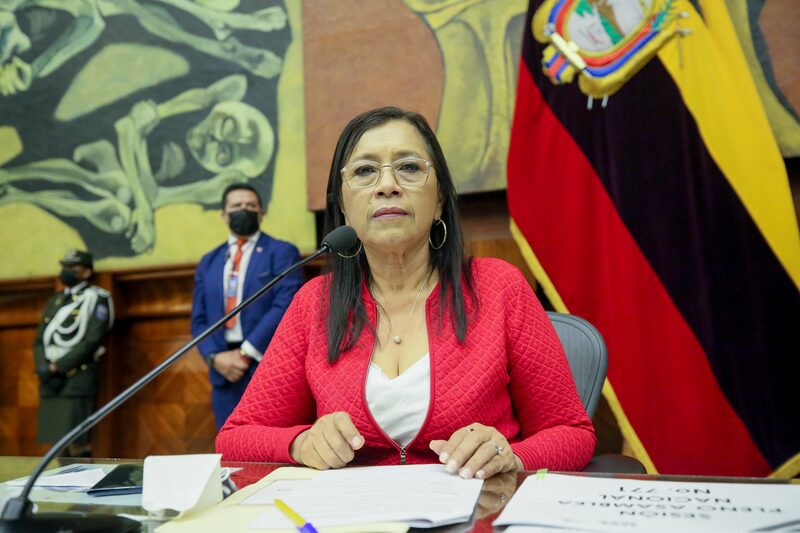 La presidenta de la Asamblea de Ecuador, Guadalupe Llori. La presidenta de la Asamblea de Ecuador, Guadalupe Llori.