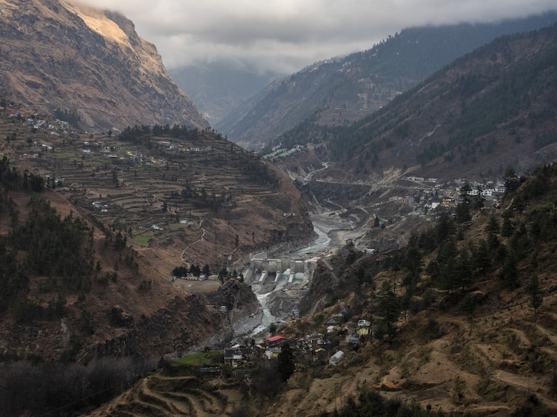 Obras da hidrelétrica Tapovan Vishnugad, da NTPC, em Uttarakhand, na Índia, em fevereiro de 2022. (Foto: Prashanth Vishwanathan/Bloomberg) Obras da hidrelétrica Tapovan Vishnugad, da NTPC, em Uttarakhand, na Índia, em fevereiro de 2022. (Foto: Prashanth Vishwanathan/Bloomberg)