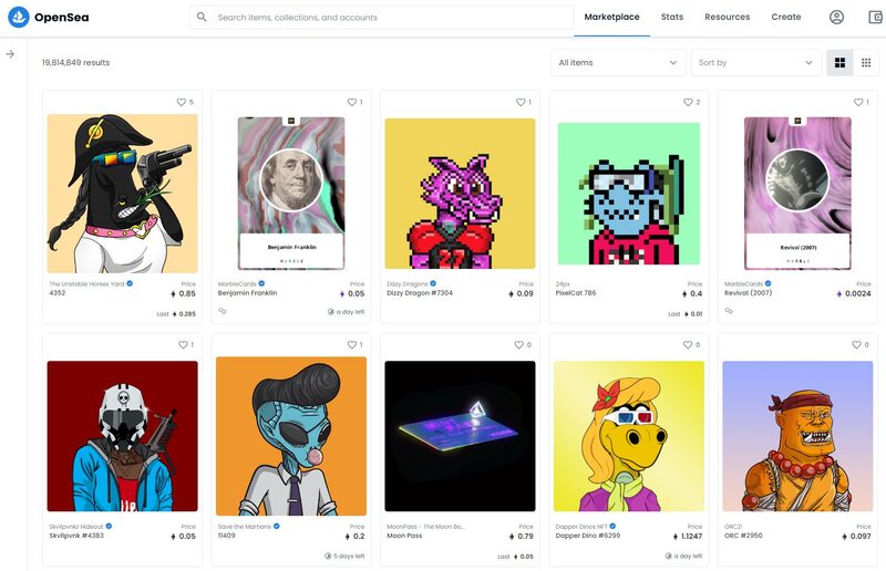 OpenSea es el principal mercado de NFT por volumen de operaciones, habiendo realizado más de US$31.000 millones en ventas en todo el tiempo, según el rastreador de datos de blockchain DappRadar. OpenSea es el principal mercado de NFT por volumen de operaciones, habiendo realizado más de US$31.000 millones en ventas en todo el tiempo, según el rastreador de datos de blockchain DappRadar.