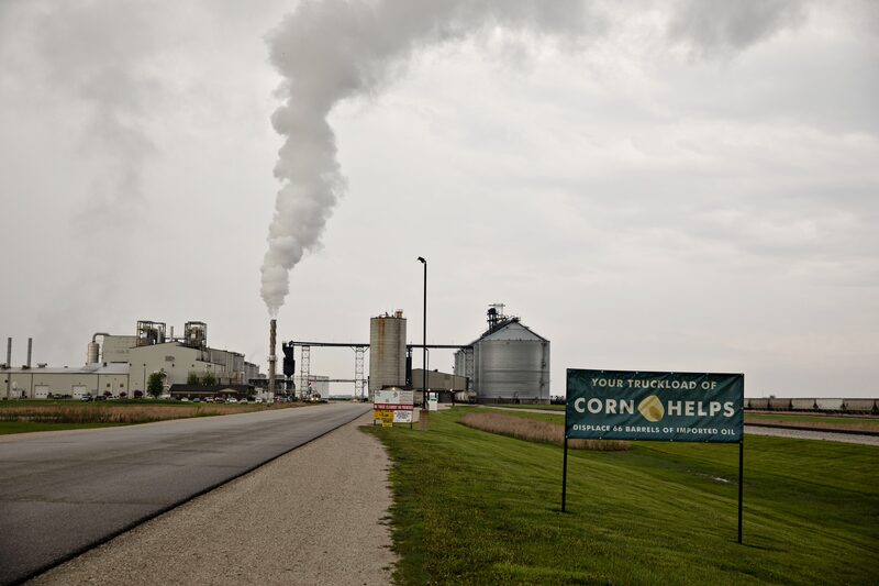 Steam rises from a stack outside an ethanol biorefinery in Gowrie, Iowa. Steam rises from a stack outside an ethanol biorefinery in Gowrie, Iowa.