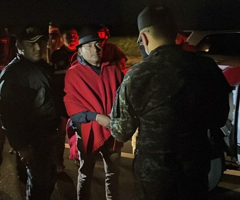 Leonidas Iza fue detenido la madrugada de este martes 14 de junio. Leonidas Iza fue detenido la madrugada de este martes 14 de junio.