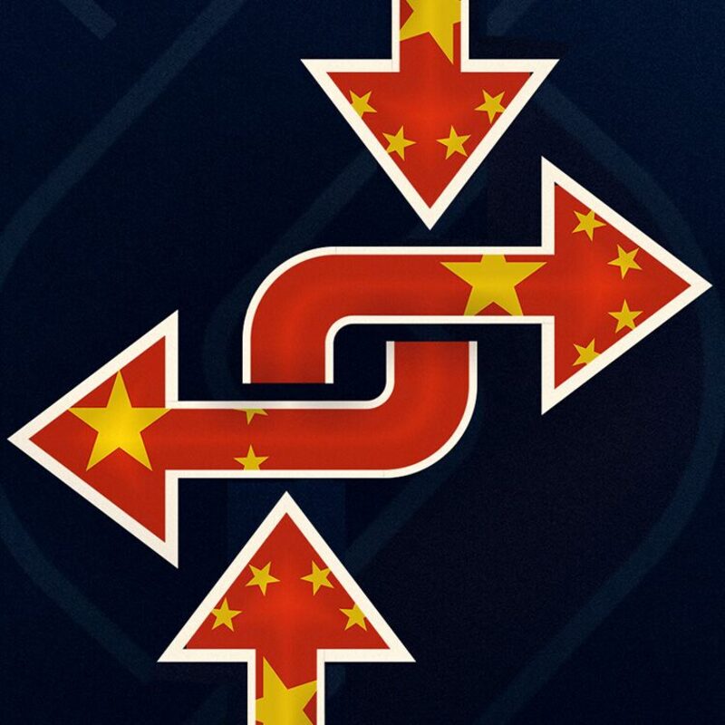 Imagen en flechas de la bandera de China Imagen en flechas de la bandera de China