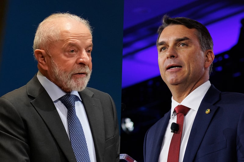 Luiz Inácio Lula da Silva / Flávio Bolsonaro. Luiz Inácio Lula da Silva / Flávio Bolsonaro.