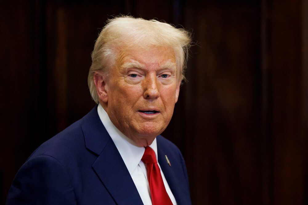 US President Donald Trump in the Roosevelt Room of the White House in Washington, DC, US, on Tuesday, Jan. 21, 2025. Trump announced a joint venture to fund artificial intelligence infrastructure worth billions of dollars with the leaders of Softbank Group Corp., OpenAI LLC, and Oracle Corp., an effort aimed at speeding development of the emerging technology. Photographer: Aaron Schwartz/Sipa/Bloomberg US President Donald Trump in the Roosevelt Room of the White House in Washington, DC, US, on Tuesday, Jan. 21, 2025. Trump announced a joint venture to fund artificial intelligence infrastructure worth billions of dollars with the leaders of Softbank Group Corp., OpenAI LLC, and Oracle Corp., an effort aimed at speeding development of the emerging technology. Photographer: Aaron Schwartz/Sipa/Bloomberg