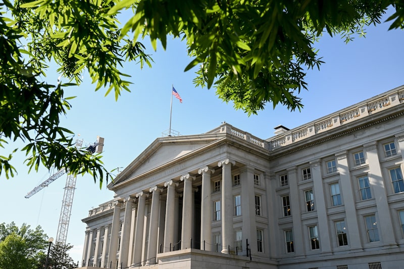 El Departamento del Tesoro de los Estados Unidos en Washington, DC. Fotógrafo: Matt McClain/Bloomberg. El Departamento del Tesoro de los Estados Unidos en Washington, DC. Fotógrafo: Matt McClain/Bloomberg.