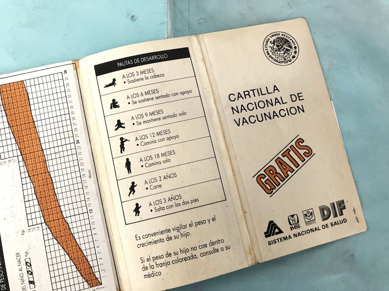 Cartilla de Vacunación en México en 1994 Cartilla de Vacunación en México en 1994