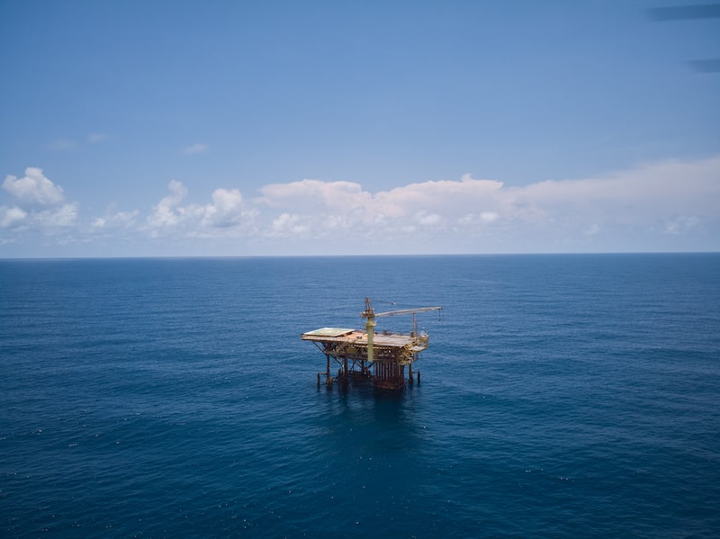 Uma plataforma de petróleo no Golfo do México. Uma plataforma de petróleo no Golfo do México.