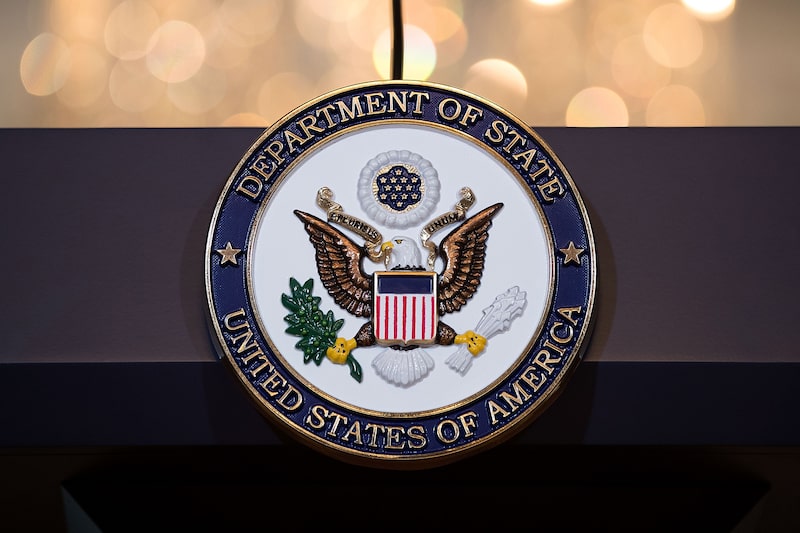The US State Department seal. The US State Department seal.