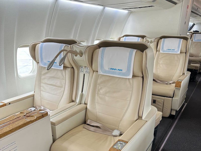Seats on the new Pan Am flight. Photographer: Elizabeth Angell/Bloomberg Seats on the new Pan Am flight. Photographer: Elizabeth Angell/Bloomberg