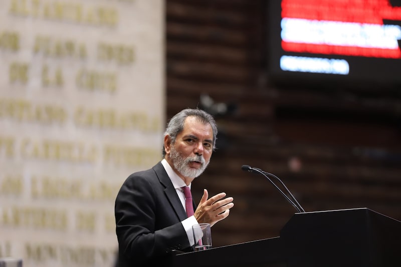 ÉdgarAmador, secretario de Hacienda de México. ÉdgarAmador, secretario de Hacienda de México.